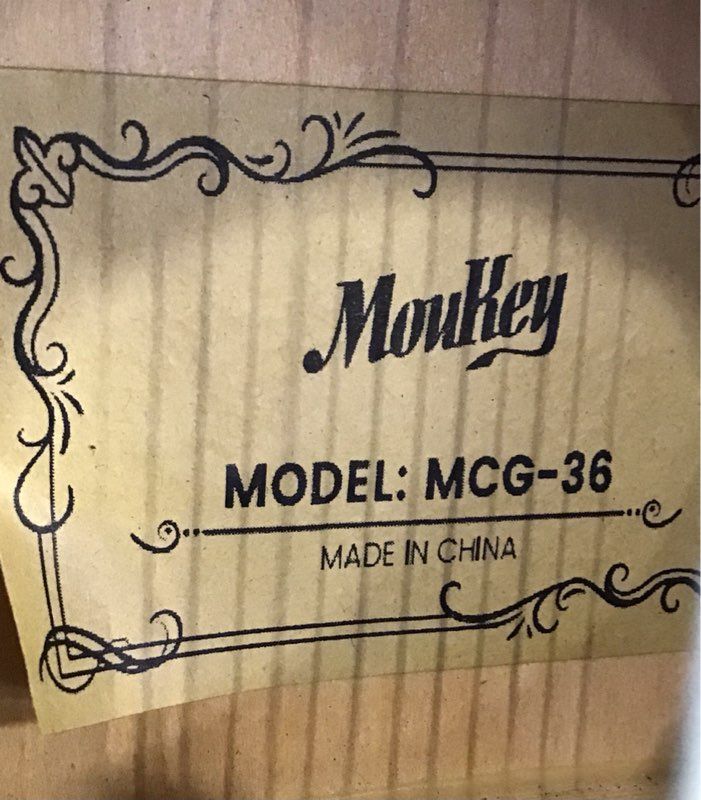 Monkey MCG-36 6-String Acoustic Guitar With Case