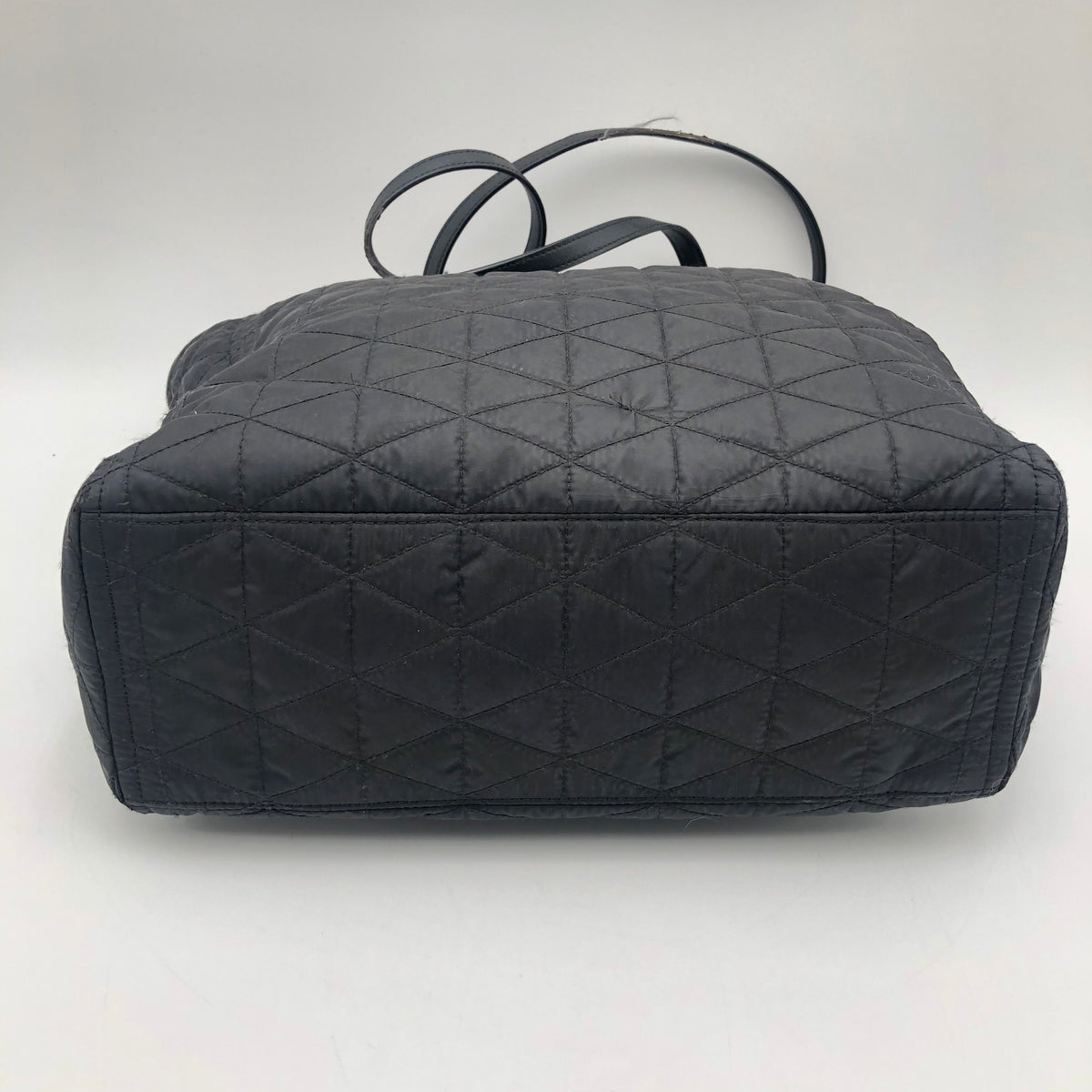 Kate Spade Black Quilted Tilly Tote Bag Gold Hardware COA