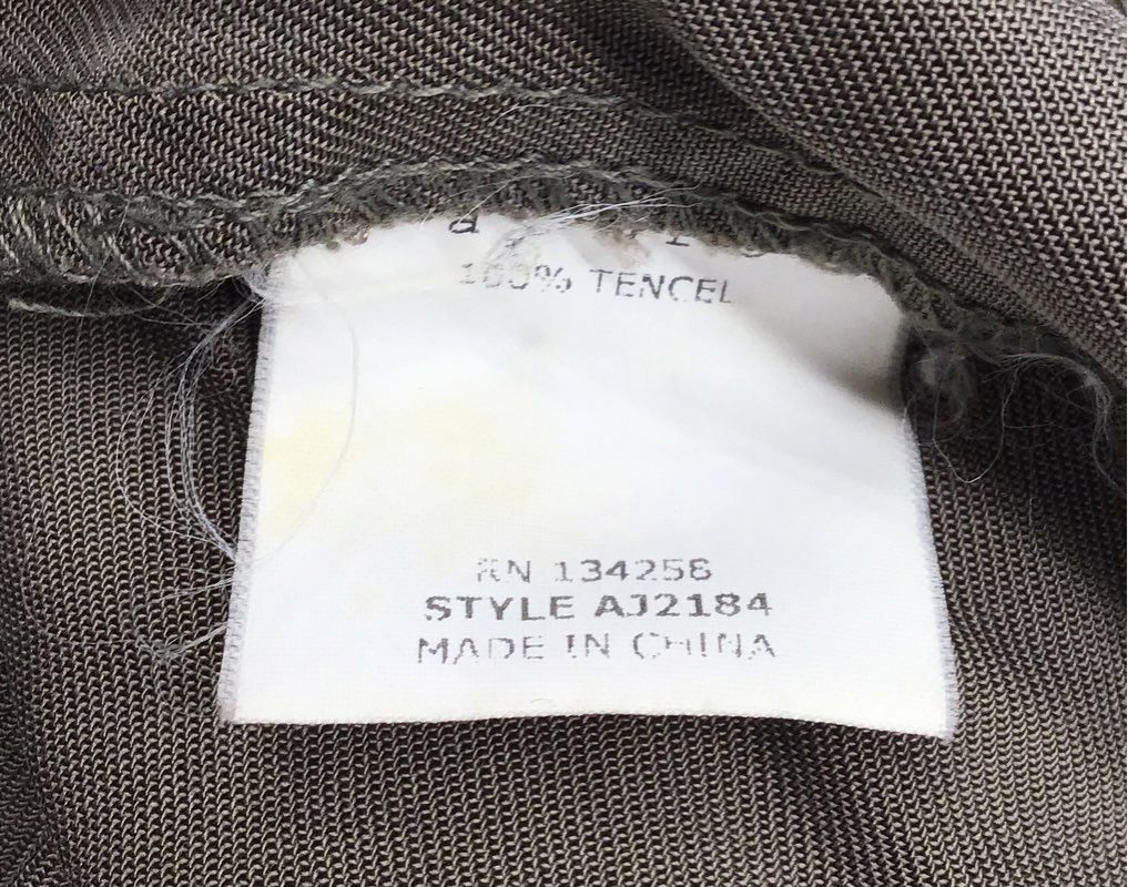 Achro Women's Olive Green Tencel Double Breasted Utility Safari Jacket Sz S