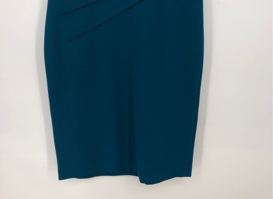 NWT Calvin Klein Women&#39;s Teal Sleeveless Round Neck Sheath Dress - Size 4