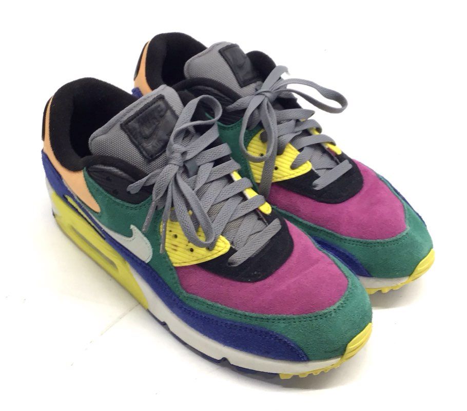 Nike Air Max 90 Viotech Multi-Color Suede Sneakers Men's Size 10