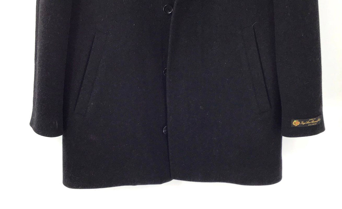 Daniel Cremieux Men's Black Wool Overcoat - Size 2XT
