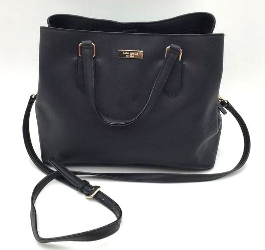 Authentic Kate Spade Women&#39;s Black Luxury Leather Satchel Bag - COA Included