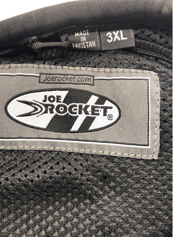 Joe Rocket Men's Phoenix Mesh Motorcycle Jacket Black Silver Sz 3XL