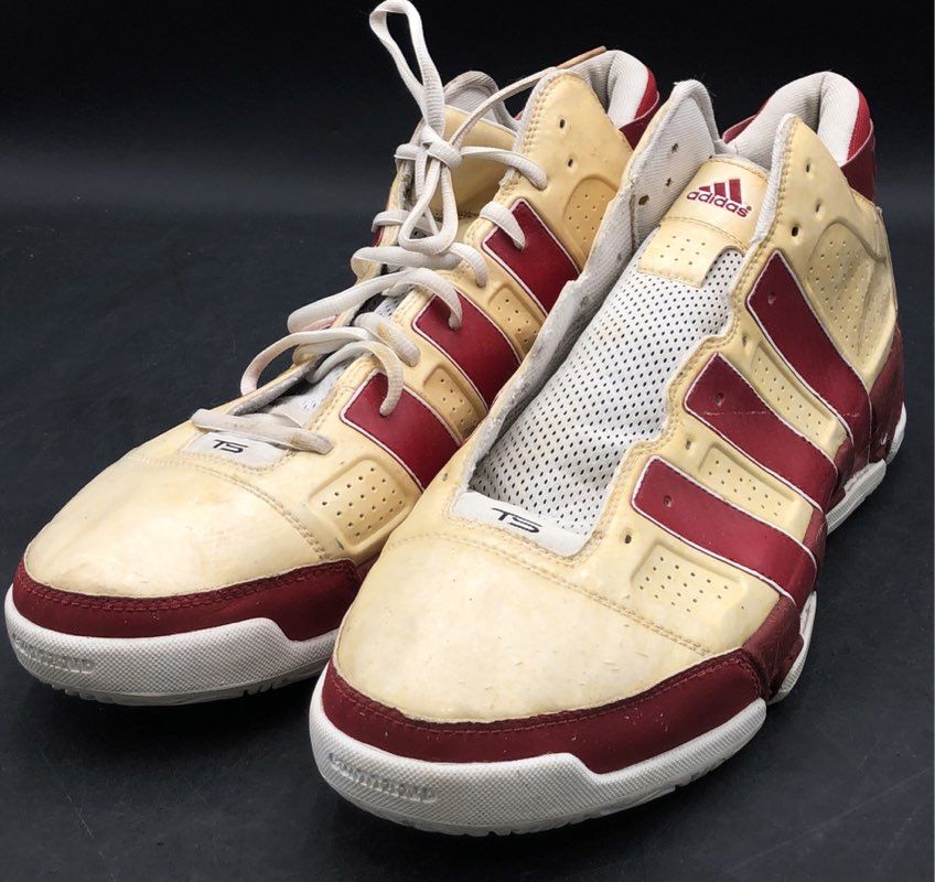 Adidas TS Team Signature Commander Burgundy Cream Basketball Shoes Size 20