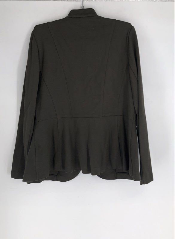 NWT Lane Bryant Women's Olive Green Military Band Jacket Peplum Sz 14