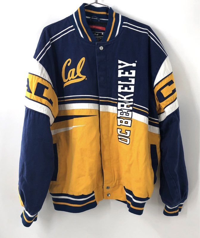 Vintage UC Berkeley Cal Bears Varsity Jacket Franchise Club Blue Gold Sz XL