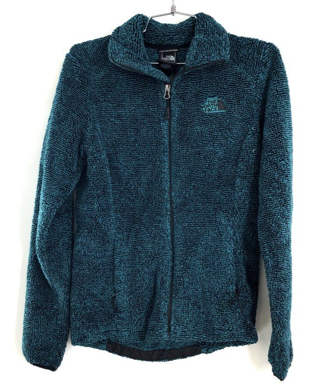 The North Face Women's Osito Fleece Jacket Teal Blue Full Zip Fuzzy Sz XS
