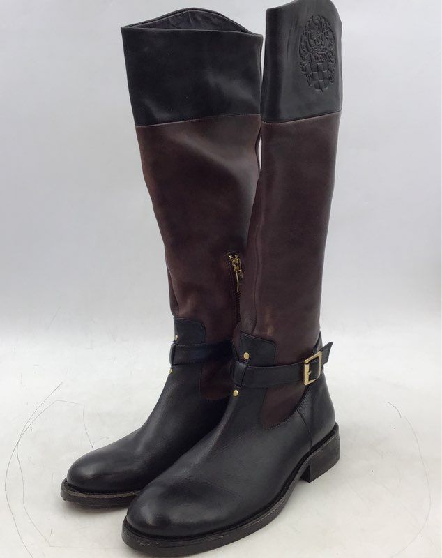 Vince Camuto Women&#39;s Flavian Black Side Zip Riding Boots - Size 7.5B