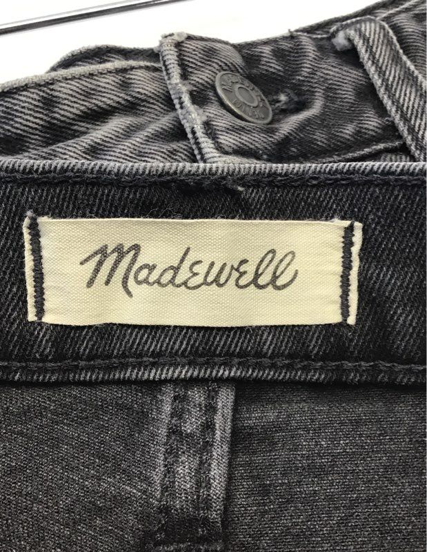 Madewell Women's High-Rise Denim Shorts Lot of 2 Black Gray Raw Hem Sz 28
