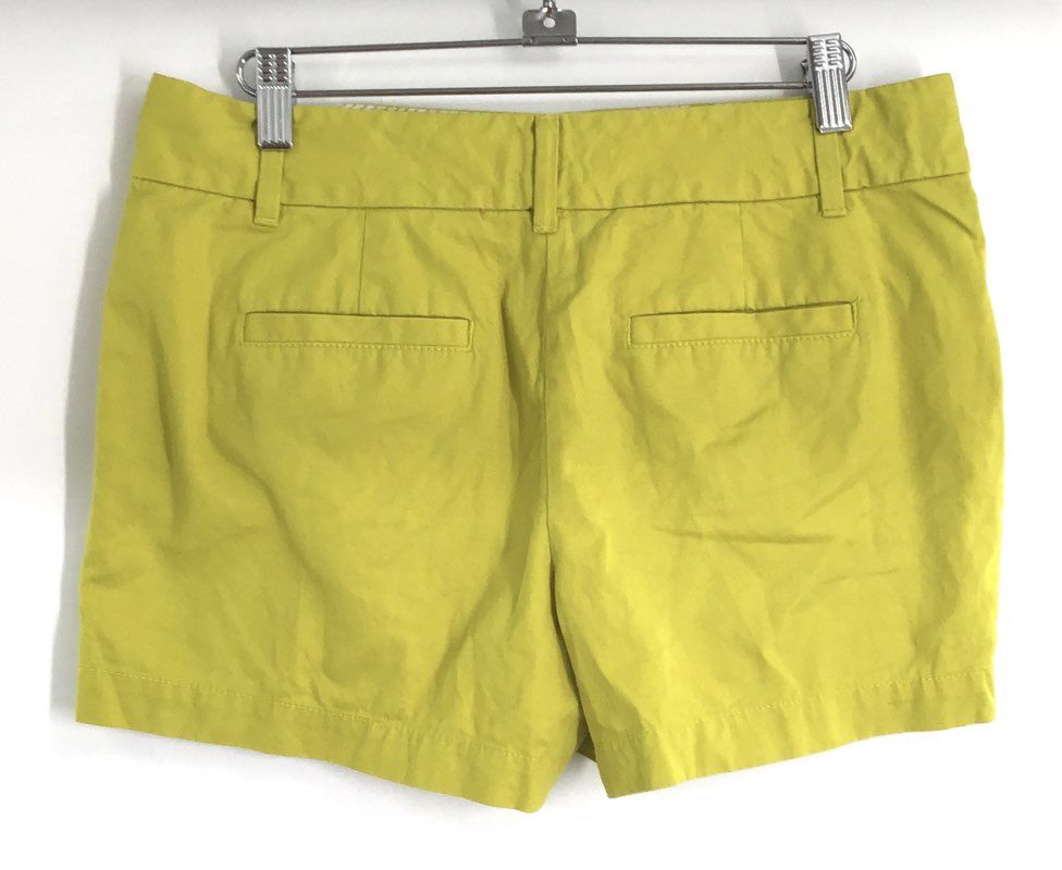 Ann Taylor LOFT Women's Lime Green Citron 100% Cotton Chino Twill Shorts Sz 2