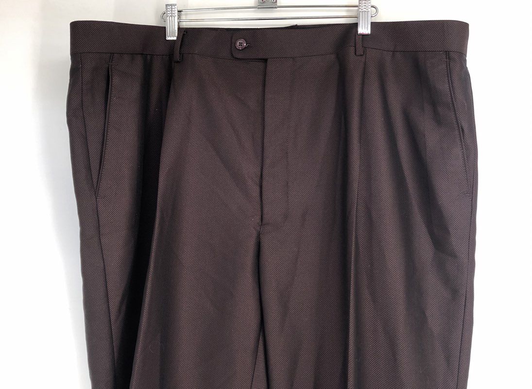 NWT Vitali Men's Burgundy Dress Pants - Size 45