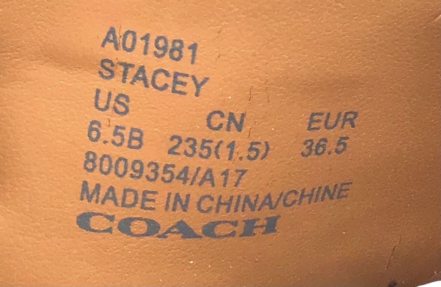 Coach Women's Stacey Brown Slingback Sandals - Size 6.5B