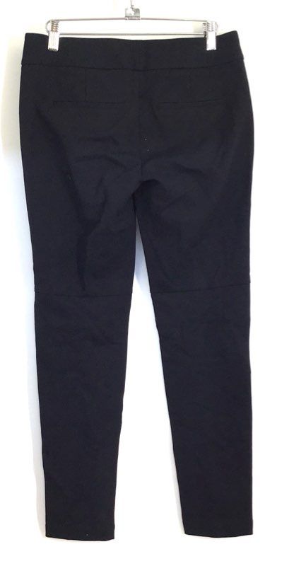 Ann Taylor Women's Black Mixed Media Faux Leather Front Slim Pants Sz 2 NWT