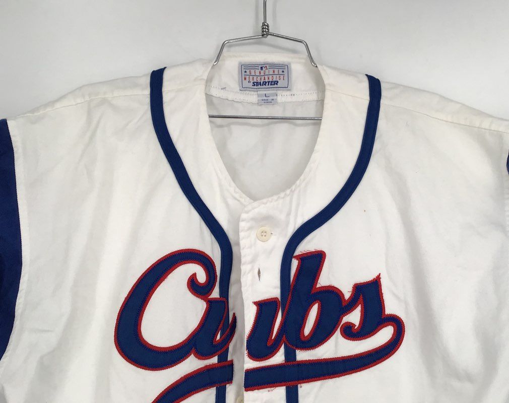 Starter Men&#39;s White Chicago Cubs Baseball MLB Jersey - Size Large