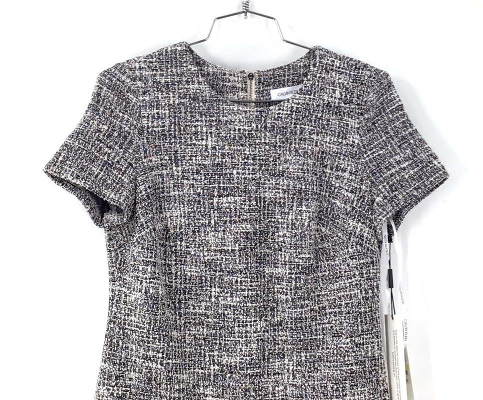 NWT Calvin Klein Women's Gray Sheath Dress - Size 4
