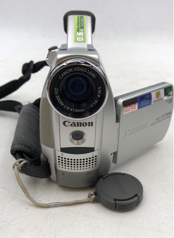 Canon ZR70MC Silver Handheld Camera With Accessories