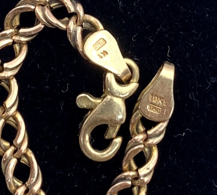 Marvelous 10K Yellow Gold 7.5" Link Bracelet 2.82g