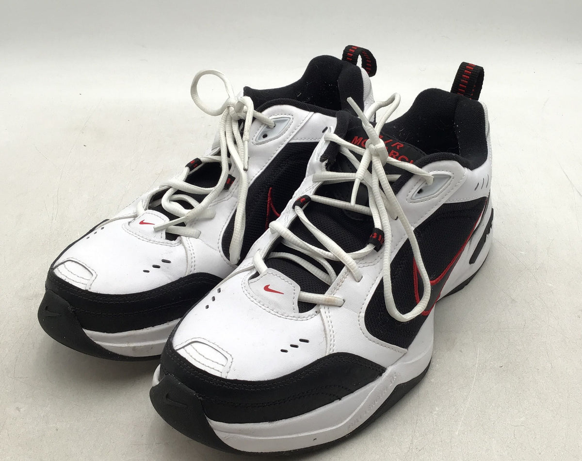 Nike Men&#39;s Air Monarch 4 White Black Athletic Shoes - Size 12