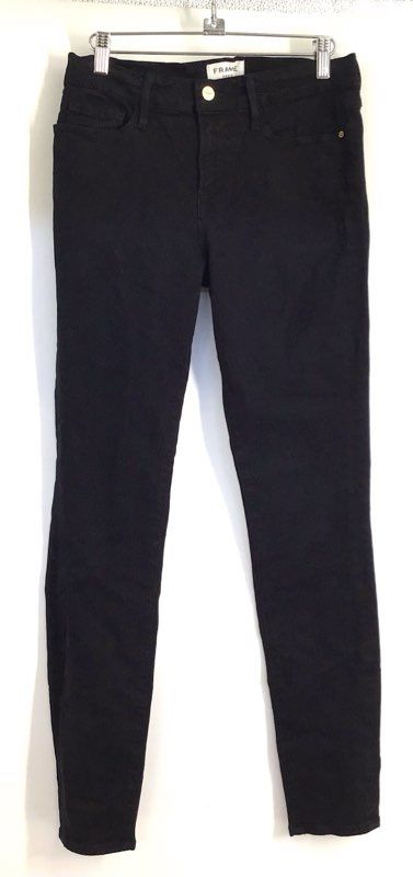 Frame Women's Le Skinny de Jeanne Black Skinny Denim Jeans Sz 29