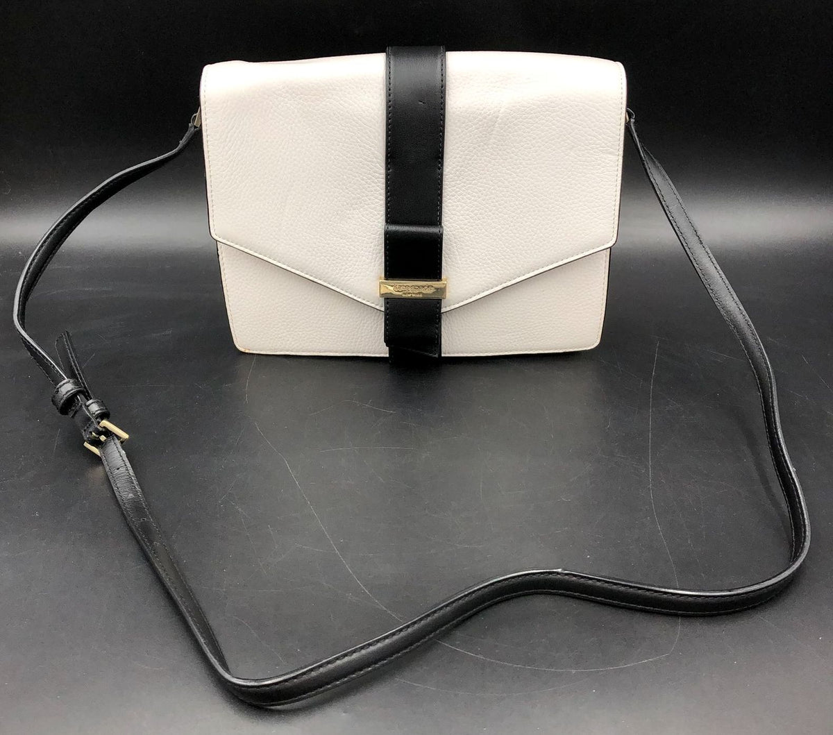 Authentic Kate Spade Women&#39;s White Luxury Leather Crossbody Bag - COA Included