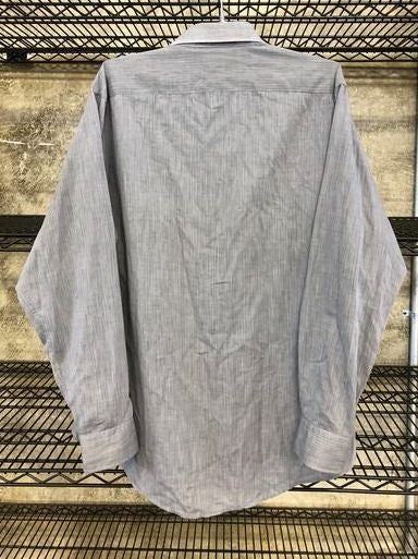 Vintage Christian Dior Men's Grey Pin Stripe Long Sleeve Shirt-(+COA)