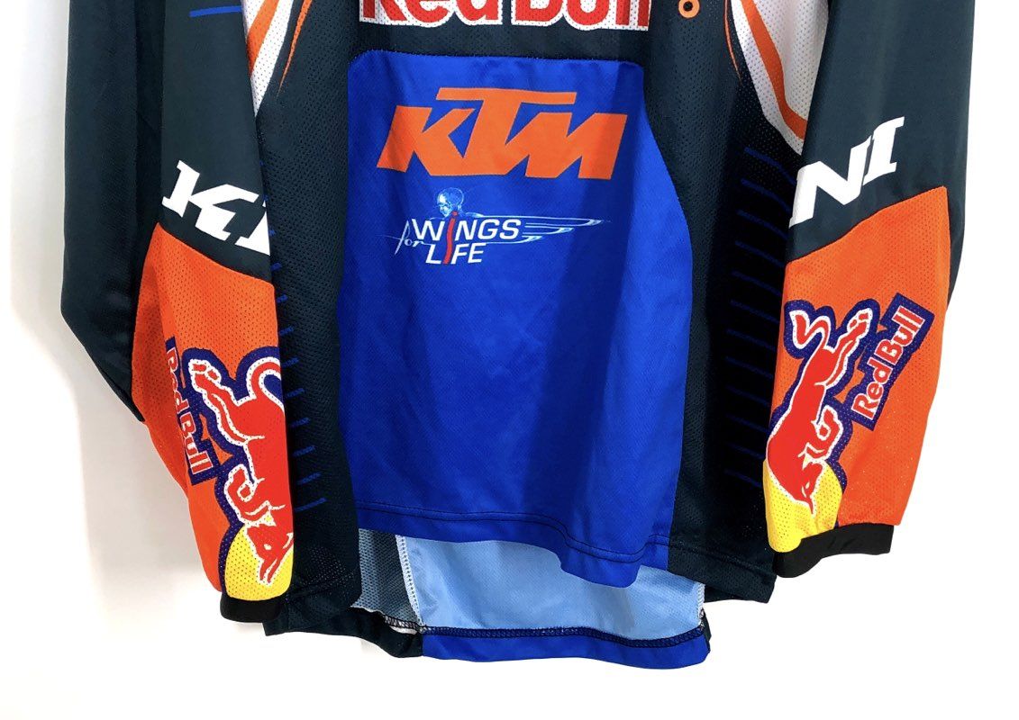Kini Red Bull KTM Men's Motocross Jersey Multicolor Long Sleeve Mesh Sz XXL