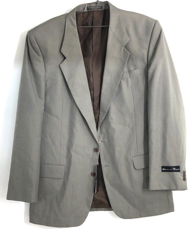 Vintage 90s Dario di Napoli Men's Gray Wool Blend Blazer Sport Coat Sz XL 46