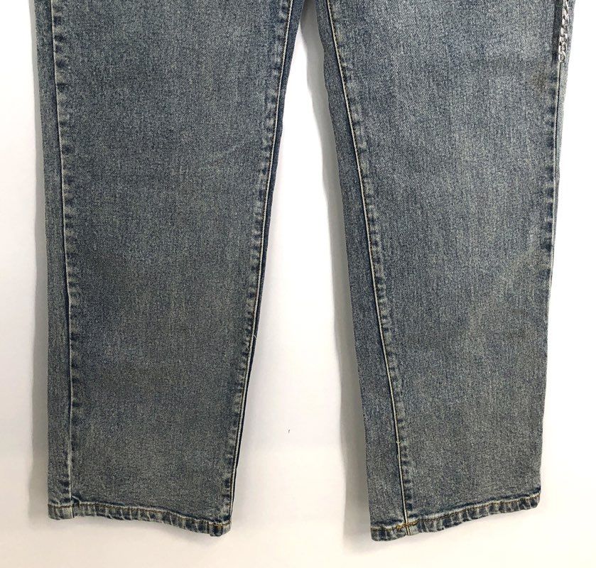 WeWoreWhat Women's High Rise Dad Jeans Light Vintage Blue Chain Accent NWT 26