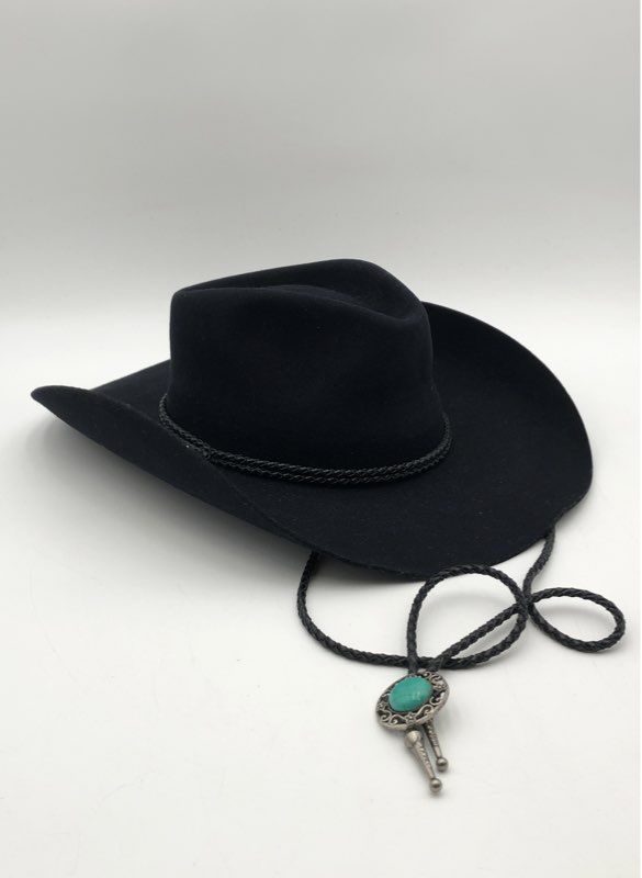 Wyeth Women's Lennox Hat Black 100% Wool Turquoise Accent Chin Strap NWT O/S