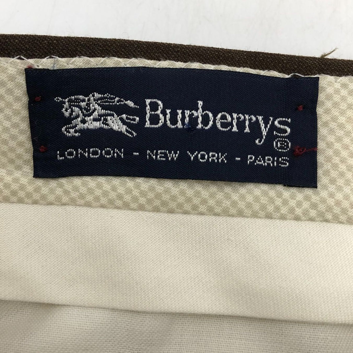 Vintage Burberrys Men's Designer Brown Suit/Dress Pants - Size ~32x27 (+COA)