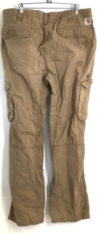 Carhartt Men's Khaki Force Relaxed Fit Ripstop Cargo Pants Sz 38x32