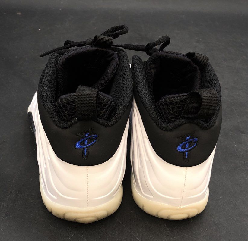Nike Little Posite One White Black University Blue Basketball Shoes Size 6.5Y