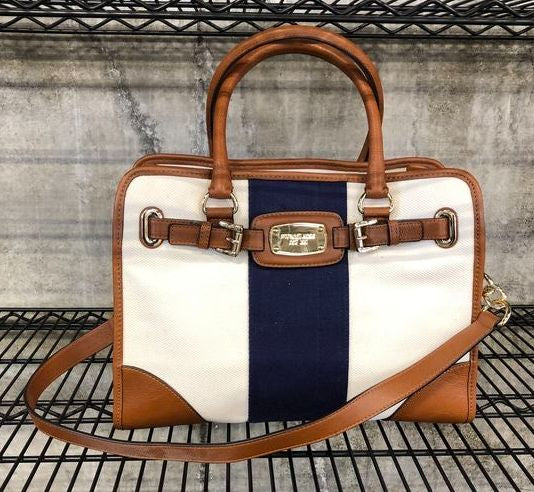 Michael Kors Multicolor 'Hamilton Mono Stripe' Tote Bag (+COA)