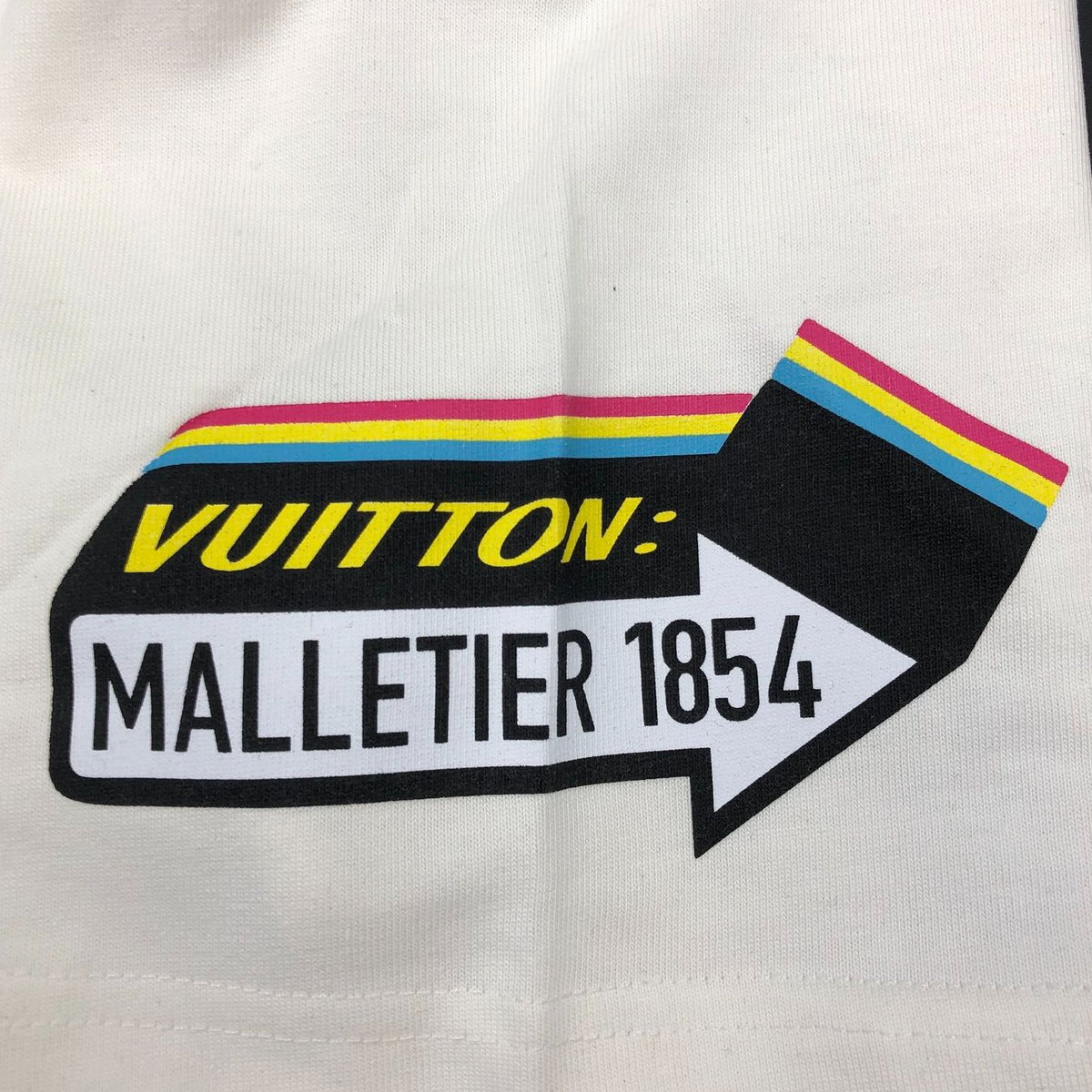 Louis Vuitton Inspired Men's White/Multicolor LV Jazz Flyers T-shirt - Size 2XL
