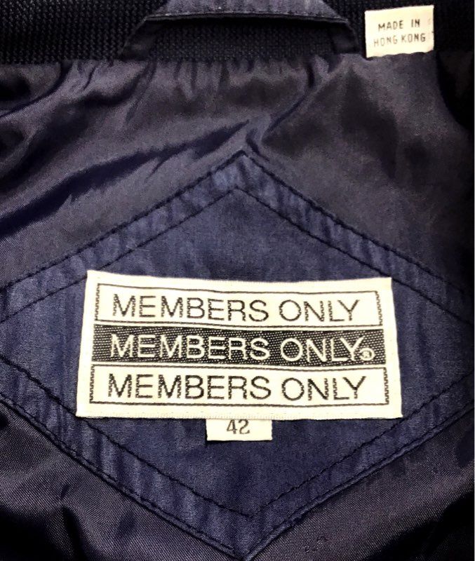 Members Only Men&#39;s Blue Original Iconic Racer Bomber Jacket - Size 42