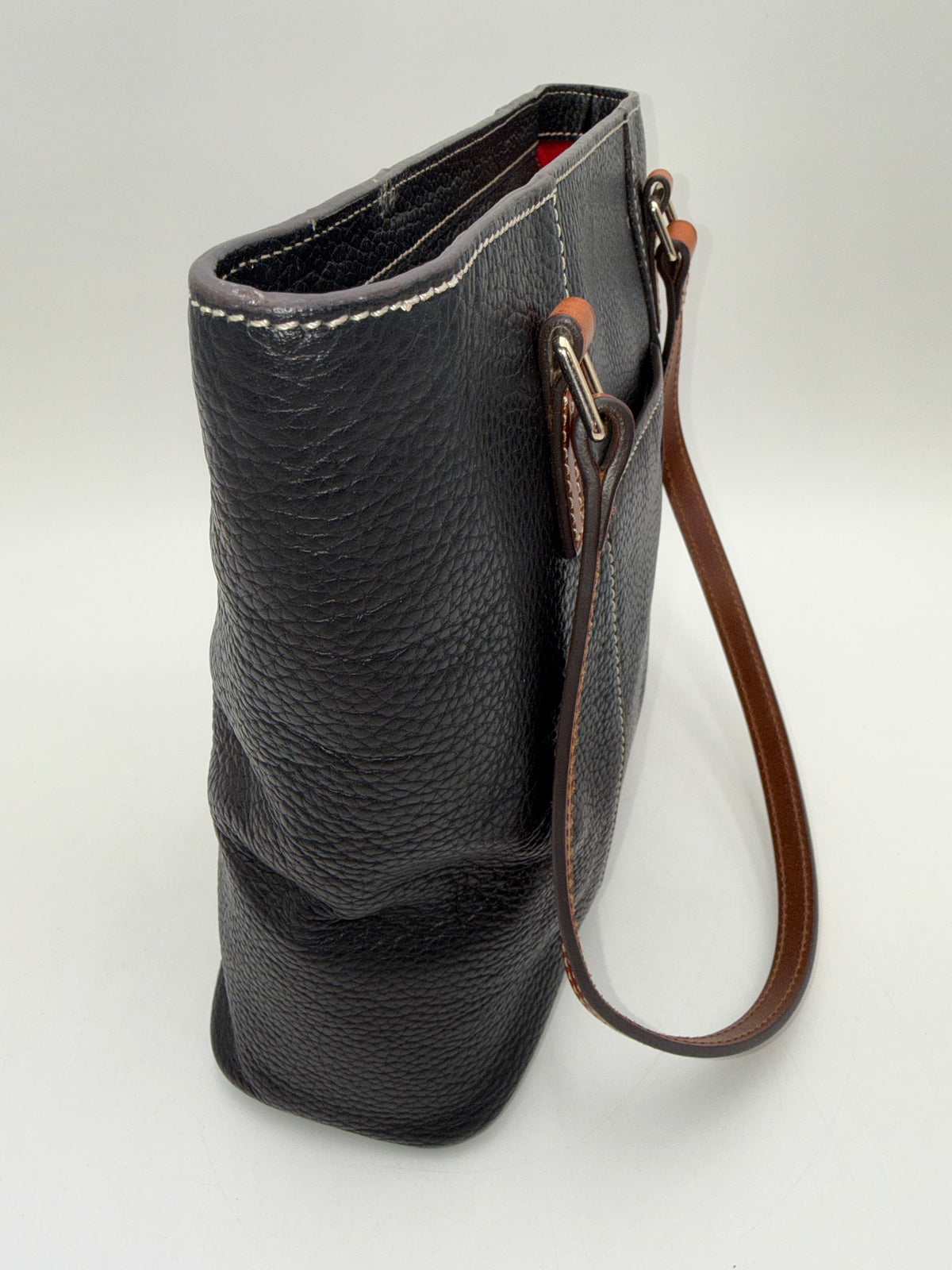 Dooney & Bourke Black Pebble Grain Small Lexington Shopper Bag Handbag COA