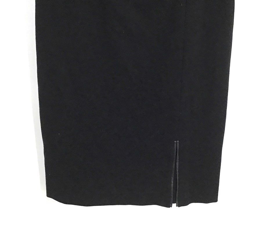 Talbots Women's Black Faux Leather Trim 3/4 Sleeve Sheath Dress Sz 10P NWT