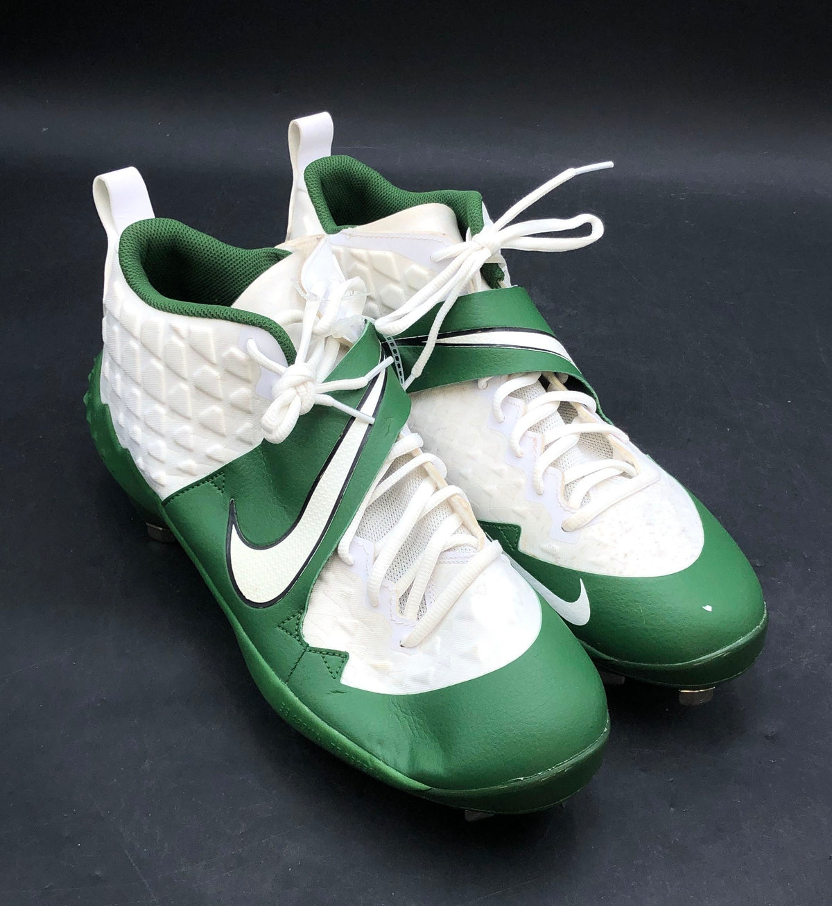 Nike Force Savage Elite 2 Pine Green White Metal Baseball Cleats Men's Size 13