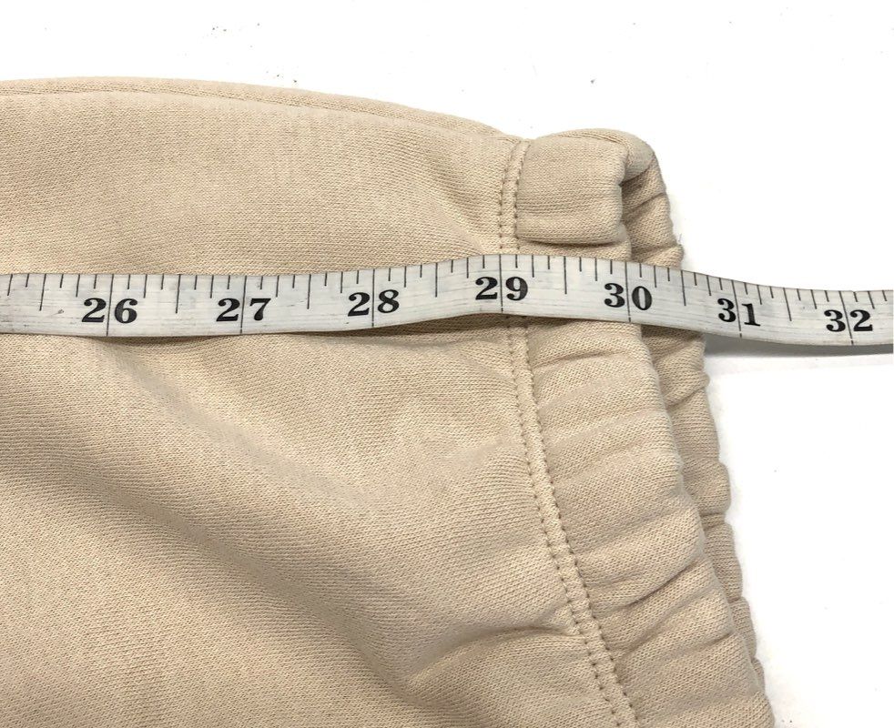 Nike Women's Oversized Mid Rise Sweatpants Beige Fleece Joggers NWT Sz L