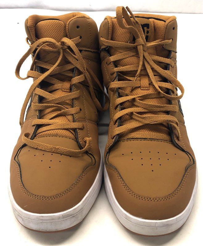 DC Shoes Cure Hi Top Wheat Brown Leather Skate Sneakers Men's Size 13
