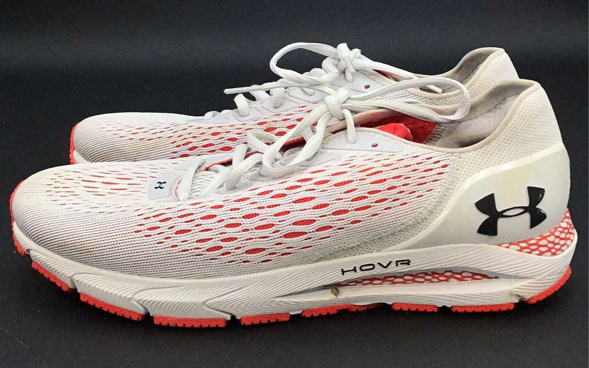 Under Armour Men&#39;s HOVR Sonic 3 3022586-101 White Red Athletic Shoes - Size 10.5