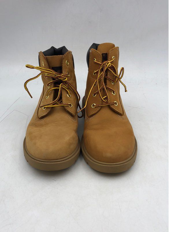 Timberland Boys Premium 6-Inch 10960 Camel Waterproof Lace-Up Ankle Boots Size 6