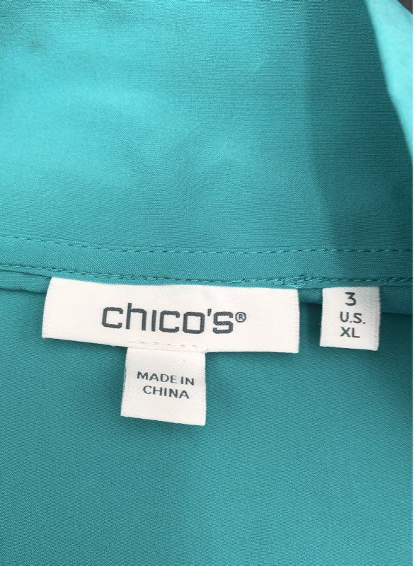 NWT Chico's Women's Blue Zenergy Cutout Jacket - Size 3