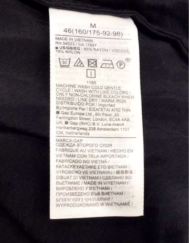 GAP Women's Black Sleeveless Rayon Blend Tiered Side Tie Waist Dress Size M