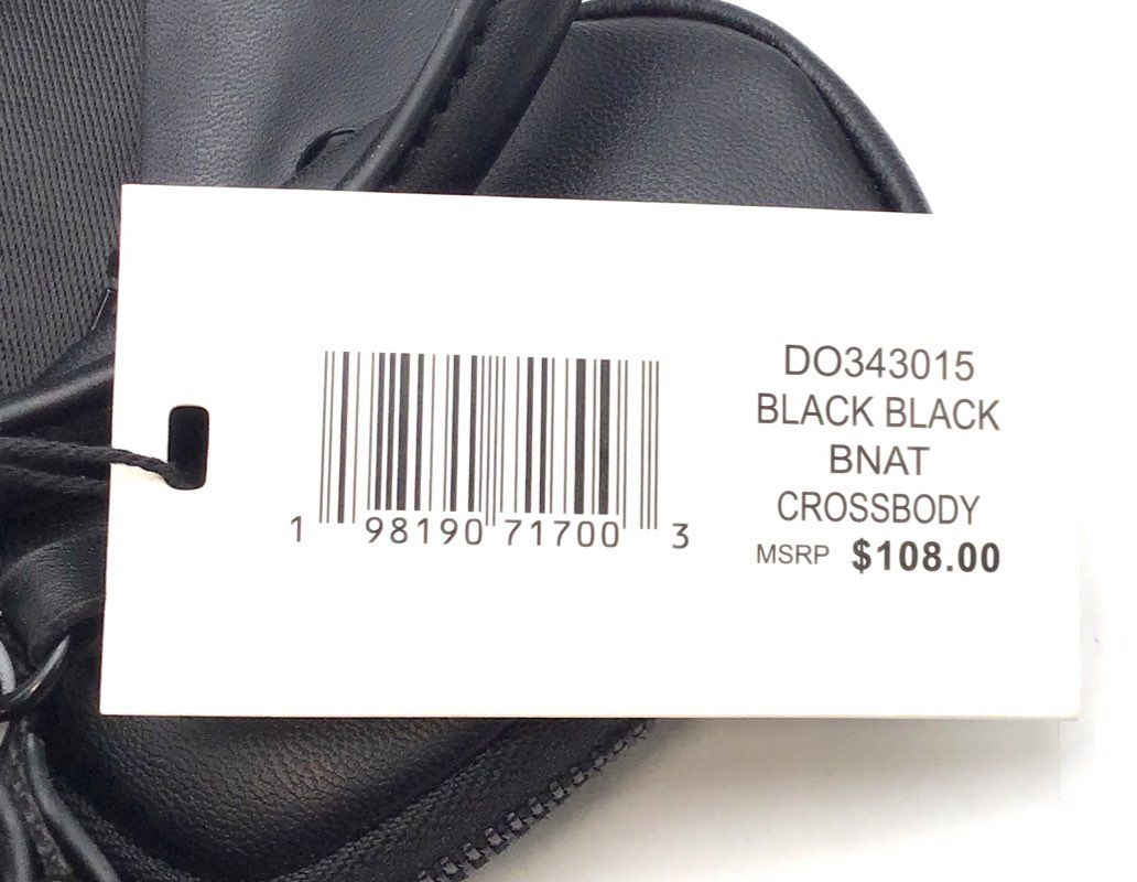 Steve Madden Black Quilted BNAT Crossbody Satchel Bag with Pouch NWT