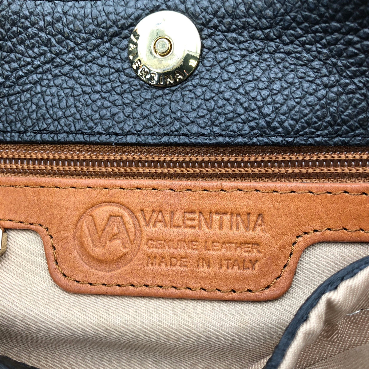 Valentina Black\Brown Pebbled Leather 'Convertible' Satchel Bag (+COA)