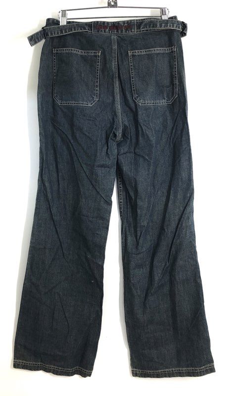 Vintage 90s Polo Ralph Lauren Women's Wide Leg Side Cinch Jeans Dark Wash NWT 4