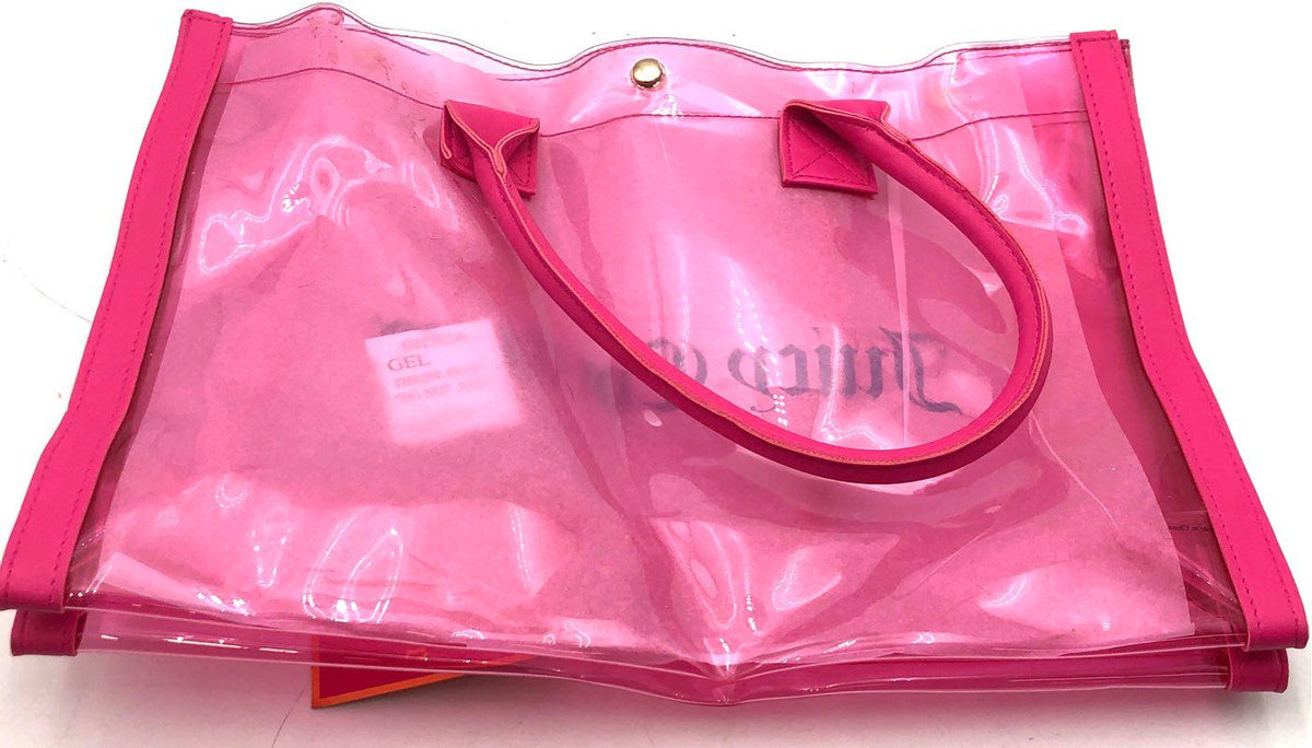 Juicy Couture Pink PVC Transparent Tote Bag Fragrance Gift With Purchase NWT