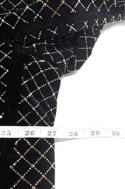 Barocco Men's Black Velvet Blazer Gold Embellished Lattice SB422 NWT Sz 4XL 50R